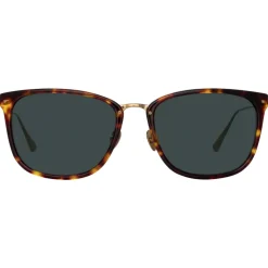 Linda Farrow - Cassin D-Frame Sunglasses in Tortoiseshell - LFL1457C2SUN - Linda Farrow Eyewear - Avvenice