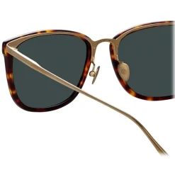Linda Farrow - Cassin D-Frame Sunglasses in Tortoiseshell - LFL1457C2SUN - Linda Farrow Eyewear - Avvenice