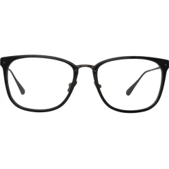 Linda Farrow - Cassin Optical D-Frame in Matt Nickel - LFL1457C5OPT - Linda Farrow Eyewear - Avvenice