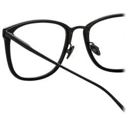 Linda Farrow - Cassin Optical D-Frame in Matt Nickel - LFL1457C5OPT - Linda Farrow Eyewear - Avvenice