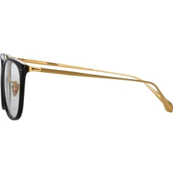 Linda Farrow - Cassin Optical D-Frame in Black - LFL1457C3OPT - Linda Farrow Eyewear - Avvenice