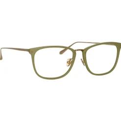 Linda Farrow - Cassin Optical D-Frame in Sage - LFL1457C7OPT - Linda Farrow Eyewear - Avvenice