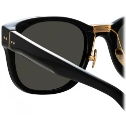 Linda Farrow - Cedric A Rectangular Sunglasses in Black and Grey - LFL1275AC9SUN - Linda Farrow Eyewear - Avvenice