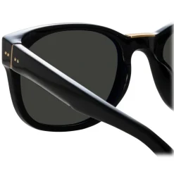 Linda Farrow - Cedric Rectangular Sunglasses in Black and Grey - LFL1275C4SUN - Linda Farrow Eyewear - Avvenice