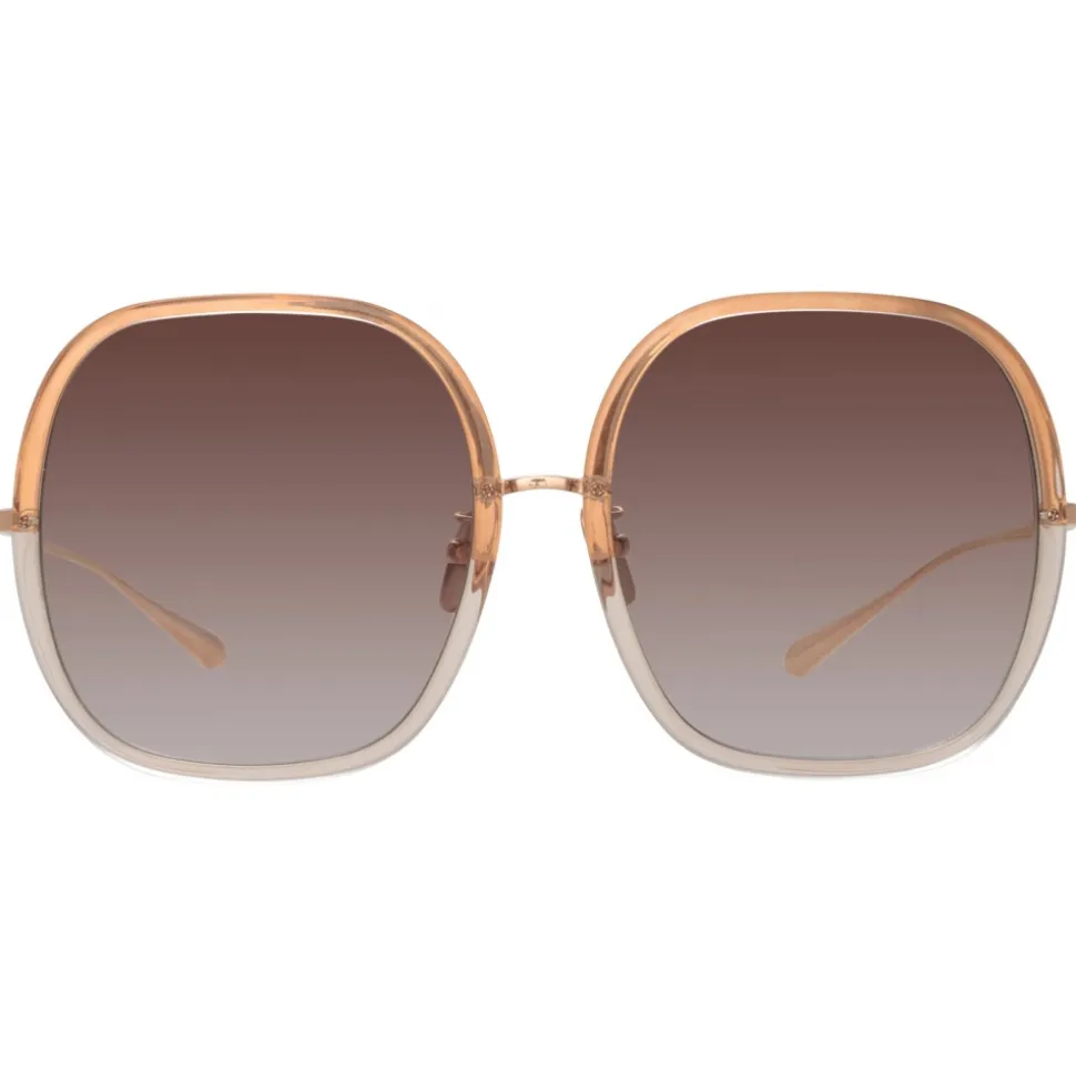 Linda Farrow - Celia Oversized Sunglasses in Ash - LFL1405C3SUN - Linda Farrow Eyewear - Avvenice