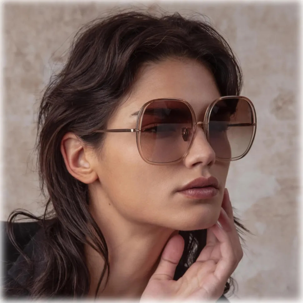 Linda Farrow - Celia Oversized Sunglasses in Ash - LFL1405C3SUN - Linda Farrow Eyewear - Avvenice