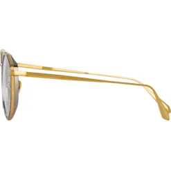 Linda Farrow - Cesar Angular Optical Glasses in Yellow Gold White Gold - LFL1225C4OPT - Linda Farrow Eyewear - Avvenice