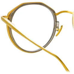 Linda Farrow - Cesar Angular Optical Glasses in Yellow Gold White Gold - LFL1225C4OPT - Linda Farrow Eyewear - Avvenice