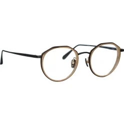 Linda Farrow - Cesar Angular Optical Glasses in Nickel - LFL1225C6OPT - Linda Farrow Eyewear - Avvenice