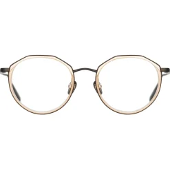 Linda Farrow - Cesar Angular Optical Glasses in Nickel - LFL1225C6OPT - Linda Farrow Eyewear - Avvenice