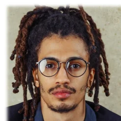 Linda Farrow - Cesar Angular Optical Glasses in White Gold Black - LFL1225C2OPT - Linda Farrow Eyewear - Avvenice