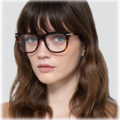 Linda Farrow - Chrysler A D-Frame Optical Glasses in Black - LF43AC1OPT - Linda Farrow Eyewear - Avvenice