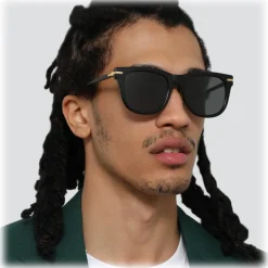 Linda Farrow - Chrysler D-Frame Sunglasses in Clear - LF43C6SUN - Linda Farrow Eyewear - Avvenice