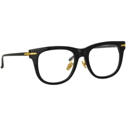 Linda Farrow - Chrysler D-Frame Optical Glasses in Black - LF43C1OPT - Linda Farrow Eyewear - Avvenice