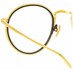 Linda Farrow - Comer Oval Optical Glasses in Yellow Gold - LFL1190C1OPT - Linda Farrow Eyewear - Avvenice