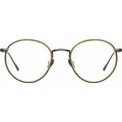 Linda Farrow - Comer Oval Optical Glasses in Nickel - LFL1190C4OPT - Linda Farrow Eyewear - Avvenice