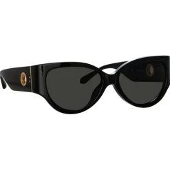 Linda Farrow - Connie Cat Eye Sunglasses in Black - LFL1425C1SUN - Linda Farrow Eyewear - Avvenice