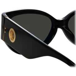 Linda Farrow - Connie Cat Eye Sunglasses in Black - LFL1425C1SUN - Linda Farrow Eyewear - Avvenice