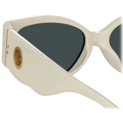 Linda Farrow - Connie Cat Eye Sunglasses in White - LFL1425C3SUN - Linda Farrow Eyewear - Avvenice