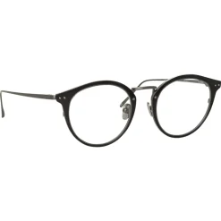 Linda Farrow - Cooper Oval Optical Glasses in Black Nickel (C5) - LFL1051C5OPT - Linda Farrow Eyewear - Avvenice