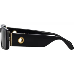 Linda Farrow - Dania Rectangular Sunglasses in Black - LFL1201C1SUN - Linda Farrow Eyewear - Avvenice