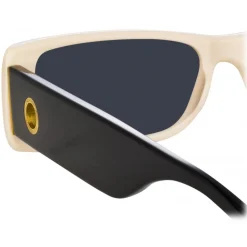 Linda Farrow - Dania Rectangular Sunglasses in Cream - LFL1201C3SUN - Linda Farrow Eyewear - Avvenice