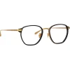 Linda Farrow - Danilo Angular Optical Glasses in Yellow Gold - LFL1246C1OPT - Linda Farrow Eyewear - Avvenice