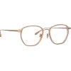 Linda Farrow - Danilo Angular Optical Glasses in Rose Gold - LFL1246C3OPT - Linda Farrow Eyewear - Avvenice