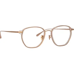Linda Farrow - Danilo Angular Optical Glasses in Rose Gold - LFL1246C3OPT - Linda Farrow Eyewear - Avvenice