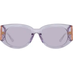 Linda Farrow - Debbie D-Frame Sunglasses in Lilac - LFL1059C10SUN - Linda Farrow Eyewear - Avvenice