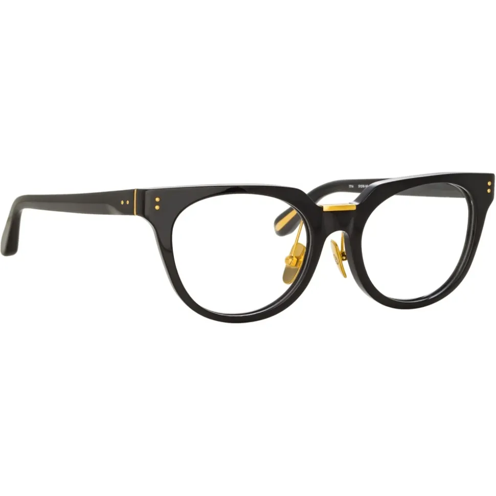 Linda Farrow - Delphine Cat Eye Optical Glasses in Black - LFL1323C1OPT - Linda Farrow Eyewear - Avvenice