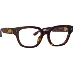 Linda Farrow - Deni D-Frame Optical Glasses in Tortoiseshell - LFL1243C5OPT - Linda Farrow Eyewear - Avvenice