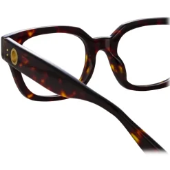 Linda Farrow - Deni D-Frame Optical Glasses in Tortoiseshell - LFL1243C5OPT - Linda Farrow Eyewear - Avvenice