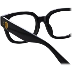 Linda Farrow - Deni D-Frame Optical Glasses in Black - LFL1243C4OPT - Linda Farrow Eyewear - Avvenice