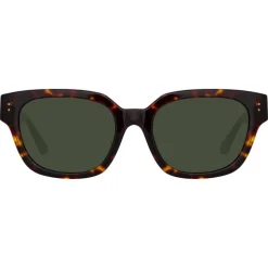 Linda Farrow - Deni D-Frame Sunglasses in Tortoiseshell - LFL1243C2SUN - Linda Farrow Eyewear - Avvenice
