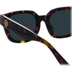 Linda Farrow - Deni D-Frame Sunglasses in Tortoiseshell - LFL1243C2SUN - Linda Farrow Eyewear - Avvenice