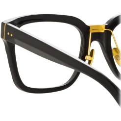 Linda Farrow - Desiree D-Frame Optical Glasses in Black - LFL1322C1OPT - Linda Farrow Eyewear - Avvenice