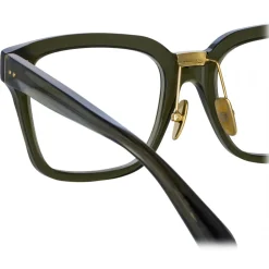 Linda Farrow - Desiree D-Frame Optical Glasses in Green - LFL1322C7OPT - Linda Farrow Eyewear - Avvenice