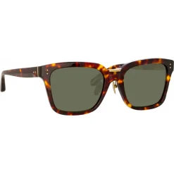 Linda Farrow - Desiree D-Frame Sunglasses in Tortoiseshell - LFL1322C5SUN - Linda Farrow Eyewear - Avvenice