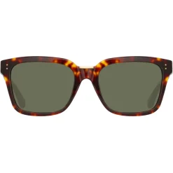Linda Farrow - Desiree D-Frame Sunglasses in Tortoiseshell - LFL1322C5SUN - Linda Farrow Eyewear - Avvenice