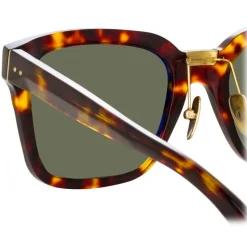Linda Farrow - Desiree D-Frame Sunglasses in Tortoiseshell - LFL1322C5SUN - Linda Farrow Eyewear - Avvenice