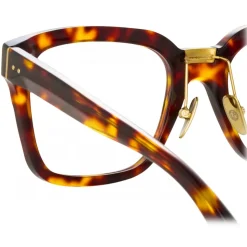 Linda Farrow - Desiree D-Frame Optical Glasses in Tortoiseshell - LFL1322C2OPT - Linda Farrow Eyewear - Avvenice