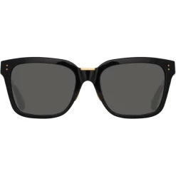 Linda Farrow - Desiree D-Frame Sunglasses in Black - LFL1322C4SUN - Linda Farrow Eyewear - Avvenice