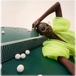 Linda Farrow - Dinah Cat Eye Optical Frame in Yellow Gold - LFL1422C5OPT - Linda Farrow Eyewear - Avvenice