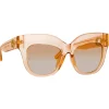 Linda Farrow - Dinah Cat Eye Sunglasses in Yellow Gold - LFL1422C3SUN - Linda Farrow Eyewear - Avvenice