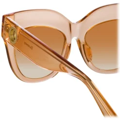 Linda Farrow - Dinah Cat Eye Sunglasses in Yellow Gold - LFL1422C3SUN - Linda Farrow Eyewear - Avvenice