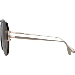 Linda Farrow - Duit Aviator Sunglasses in Light Gold - LFL1266C3SUN - Linda Farrow Eyewear - Avvenice