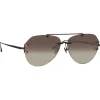 Linda Farrow - Duit Aviator Sunglasses in Black - LFL1266C1SUN - Linda Farrow Eyewear - Avvenice