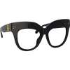 Linda Farrow - Dunaway Oversized Optical Glasses in Black - LFLC1049C14OPT - Linda Farrow Eyewear - Avvenice