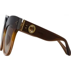 Linda Farrow - Dunaway Oversized Sunglasses in Brown - LFL1049C18SUN - Linda Farrow Eyewear - Avvenice